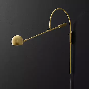 Бра Restoration Hardware ORBITER II Wall lamp Brass