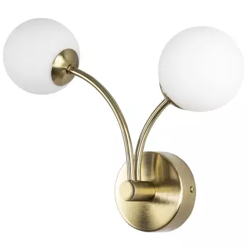 Бра с 2-мя круглыми плафонами из матового стекла Pearl Suspension Light Wall Lamp