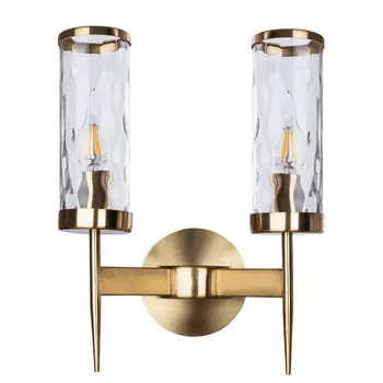Бра с двумя плафонами Brass Wheel в Американском стиле