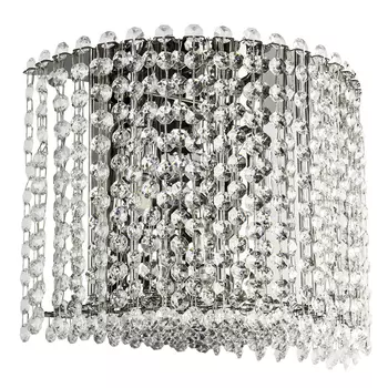 Бра с хрустальными подвесками хром Crystal Art Chrome Wall Lamp