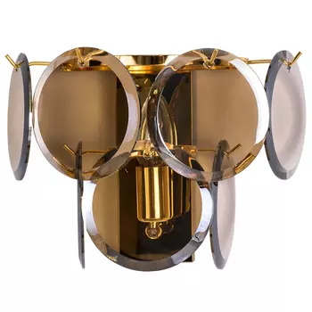 Бра с круглыми стеклянными подвесками Cardiel Amber Glass Wall Lamp