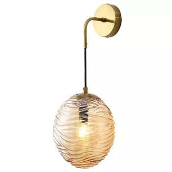 Бра с плафоном янтарного цвета Perforated Glass