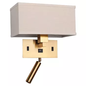 Бра с прямоугольным абажуром и поворотным спотом Trumpet
