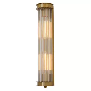 Бра с рифленым плафоном Glass Tube Brass