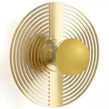 Бра в виде металлического диска Amadis Gold Wall Lamp