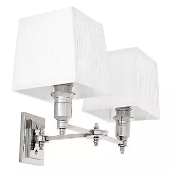 Бра Wall Lamp Lexington Double Nickel+White