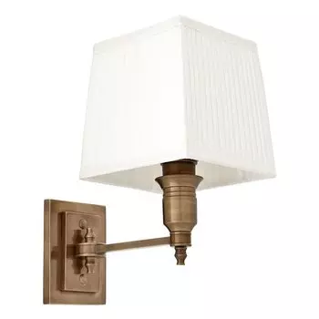 Бра Wall Lamp Lexington Single Brass+White