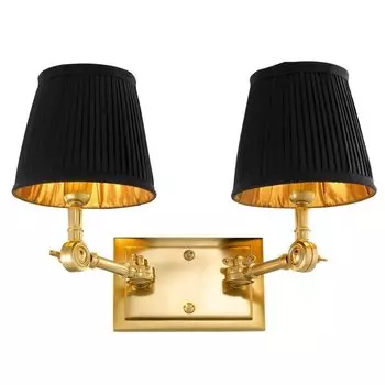 Бра Wall Lamp Wentworth Double Gold+Black