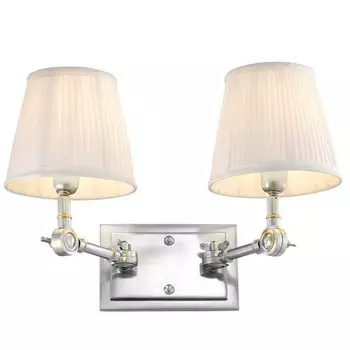 Бра Wall Lamp Wentworth Double Nickel+White