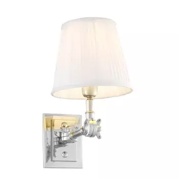 Бра Wall Lamp Wentworth Single Nickel+White