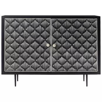Буфет инкрустированный костью Bone Inlay black