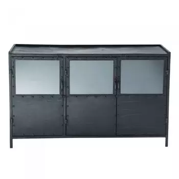 Буфет в стиле Лофт черный Industrial Vitre Big Buffet