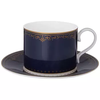 Чайная пара из фарфора синяя 300 мл Porcelain Horse Set