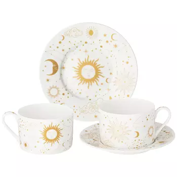 Чайный набор из фарфора с рисунком звезд и созвездий 200 мл Porcelain Astronomy Collection