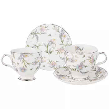 Чайный сервиз из фарфора на 2 персоны 4 предмета Tea Flower Set