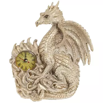 Часы в виде дракона Light Gold Dragon Clock