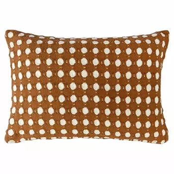 Чехол на подушку из хлопка карамельного цвета с узором Dotty Loom
