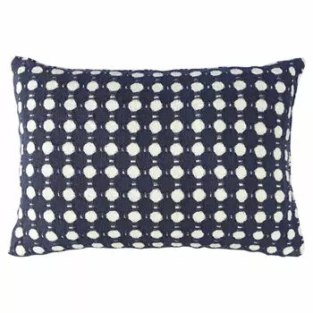 Чехол на подушку из хлопка темно-синего цвета с узором Dotty Loom