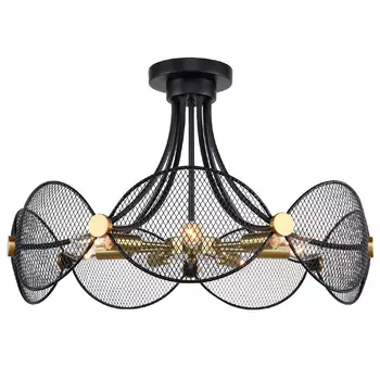 Черная люстра с латунными вставками Mosquitoes Caster