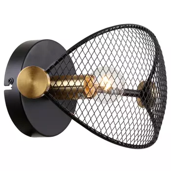 Черное бра с латунными вставками Mosquitoes Caster
