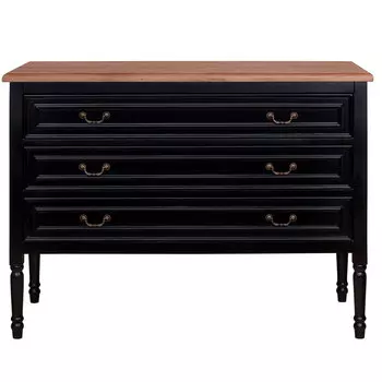 Черный комод из дуба Amelia black alder