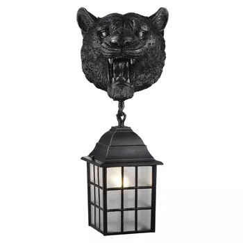 Черный уличный светильник с головой зверя ANIMAL LANTERN