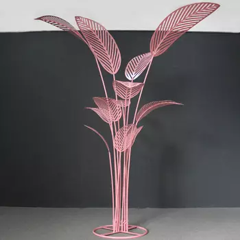 Декор Большие Листья Пальмы MARC ANGE LE REFUGE FLAMINGO PINK