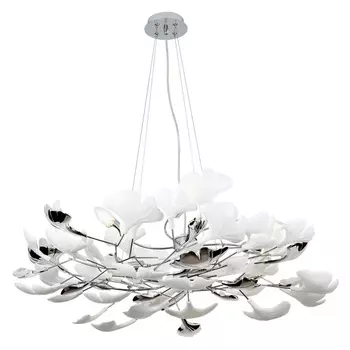 Декоративная люстра Wintery flover Silver с Белыми плафонами