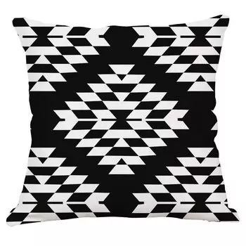 Декоративная подушка Black and White Pattern #3