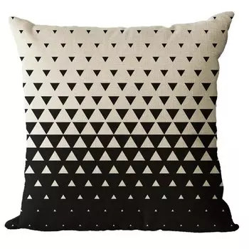 Декоративная подушка Black and White Pattern #7