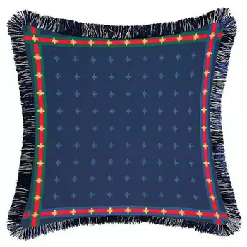 Декоративная подушка Cтиль Gucci Bee Pattern Blue