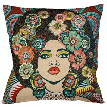 Декоративная подушка Girl in Flowers