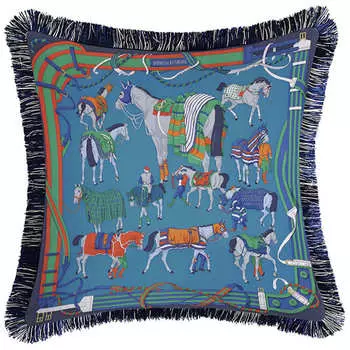 Декоративная подушка Hermes Horses Turquoise 130