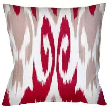 Декоративная подушка Ikat Pattern Красная