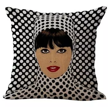 Декоративная подушка Lips and Face #6