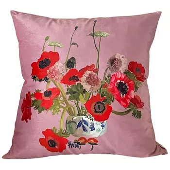 Декоративная подушка Red Poppy Flowers Pillow