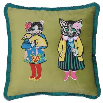 Декоративная подушка с вышивкой Hermes 11