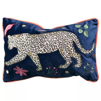 Декоративная подушка с вышивкой Panther Embroidery Cushion