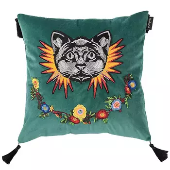Декоративная подушка с вышивкой Стиль Gucci Cat Cushion