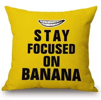 Декоративная подушка Stay Focused on Banana