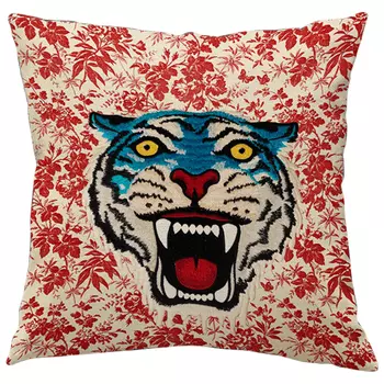 Декоративная подушка Стиль Gucci Blue Tiger