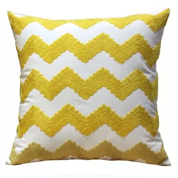 Декоративная подушка Yellow Chevron
