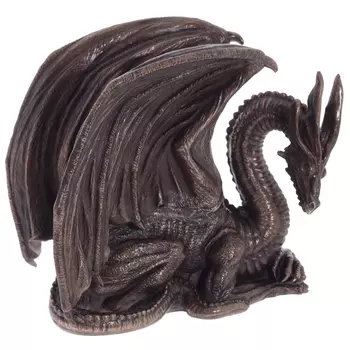 Декоративная статуэтка Дракон Dark Bronze Winged Dragon Statuette