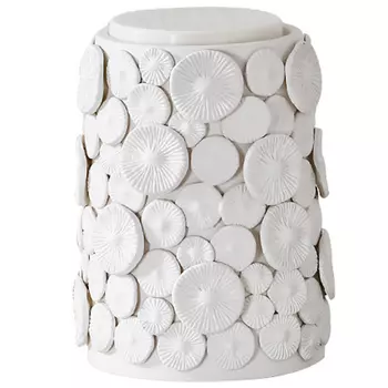Декоративная ваза с крышкой Mushroom Hats White Vase