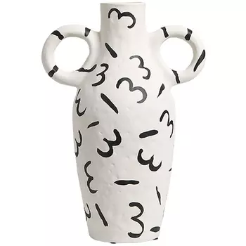 Декоративная ваза White Doodle Vase M