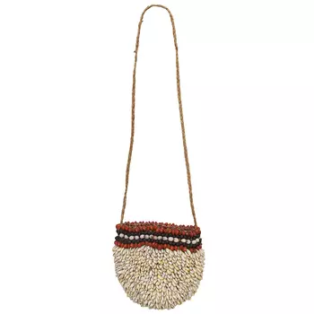 Декоративный аксессуар сумка из ракушек Aboriginal Bag Beige Red