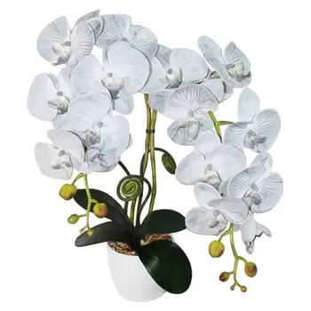 Декоративный искусственный цветок Orchid gray
