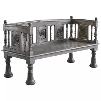 Деревянная скамья из массива манго Casco Grey Mango Bench
