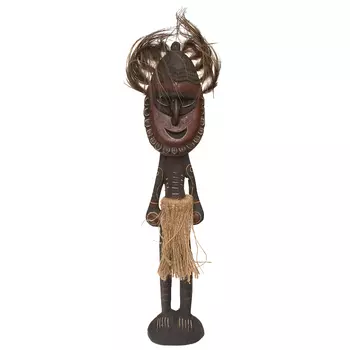 Деревянная статуэтка Абориген в маске с перьями Aborigine Mask Figurine