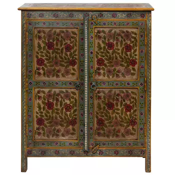 Деревянный комод с 2-мя дверцами ручная роспись Ophelia Flowers Chest of Drawers